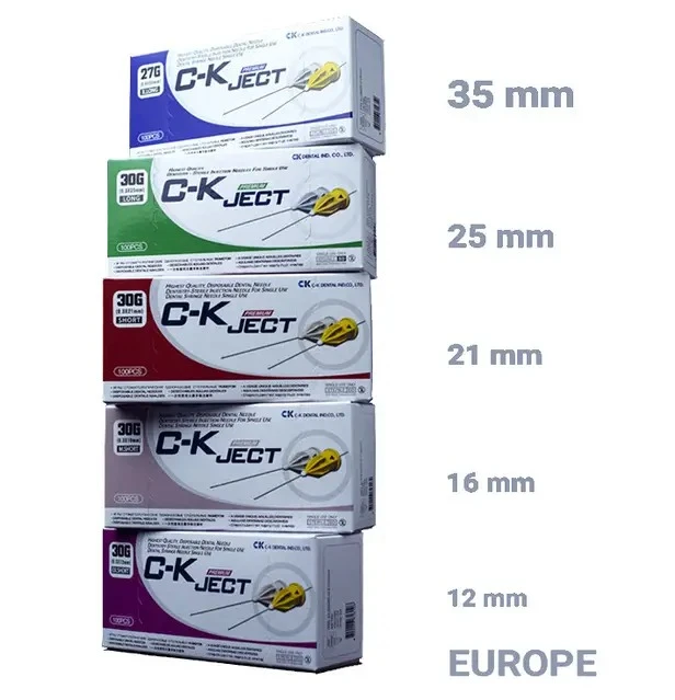 C-K Ject dental cartridge needles, Korea