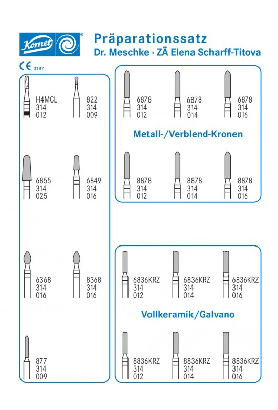 Bur Assortment (pack of 19), Komet, Germany